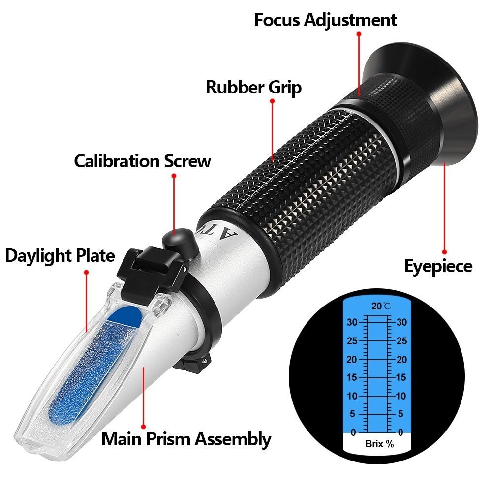 Sugar Brix Refractometer, GOCHANGE 0 32 Sugar Content Measuring Instrument, Hand